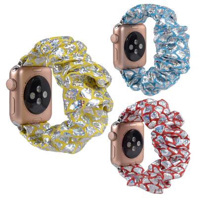 China Attractive and Special Reflections Effect Bling Scrunchies Elastic Scrunchy Lightweight Reflective Watch Bands for I Watch Band 38mm 42mm for sale