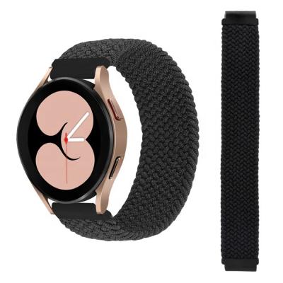 China Replacement Attractive and Comfortable Wrist Watch Band Loop Elastic Nylon Braided Solo Strap 20mm 22mm for Samsung Galaxy 4 for sale