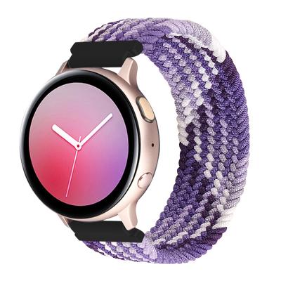 China Braided Elastic String Men Women Braided Replacement Solo Band Loop Stretch Wrist Strap For Samsung Galaxy Watch Band 2 Active 20mm for sale