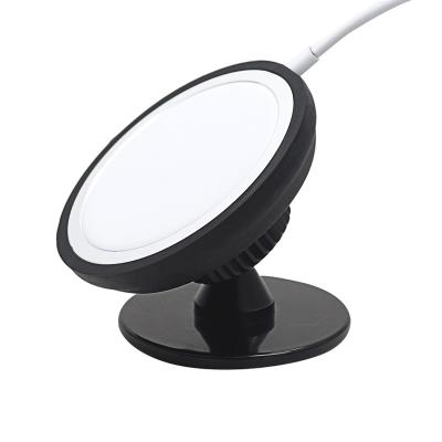 China Easy Install Rotatable Car 360 Dash Mount Wireless Charger Stand Desktop Dock Charger Stand for Magsafe Wireless Charger for sale