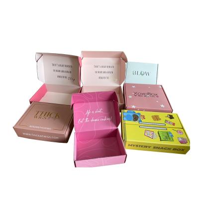 China Custom Logo Recyclable Custom Logo Packaging Paper Clothes Flowers Tissue Paper Packaging Boxes Corrugated Shipping Corrugated Mailing Box for sale