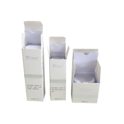 China Disposable Custom Logo Paper Packaging Box Cream Cosmetics Packaging Boxes With Gold Foil Stamping 60ml 30ml Set Skin Care Packaging Box for sale