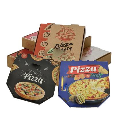 China Recycled Materials 9 12 16 Inch Biodegradable Portable Take Away White Cardboard Packaging Paper Boxes Cardboard Delivery Food Grade Rectangle Pizza Box for sale