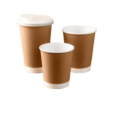 China Disposable Bean To CuCoffee Machine 6/8/10/14/22/9 Ounce Double Ripple Wall Disposable Recycle Paper Cups For Drinks Hot White Coffee Cup for sale