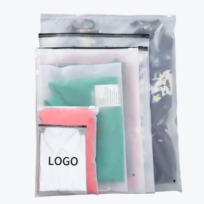 China Small Recyclable Frosted PP PE PVC Zipper Bags With Lock Bags For Clothing Tea Packet Plastic Bag Shipping Packing Garment Bag for sale