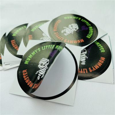 China Waterproof Easy Skin Resist Round Printing Durable White Vinyl PVC Custom Your Logo Waterproof Adhesive Stickers Die Cut Label Sticker for sale