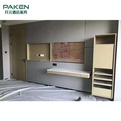 China Paken Factory Modern Custom Hotel Bedroom Fixed Furniture For 4-5 Stars Hotel for sale