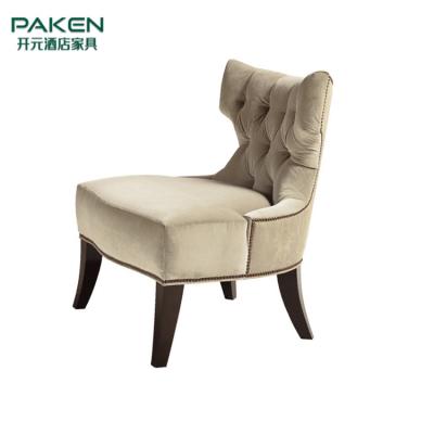 China Custom Hotel Lobby Modern Design High Back Tufted Chair  	Furniture Chair Set for sale