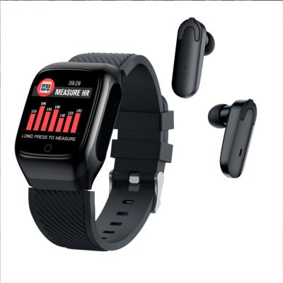 China MP3 Playback Nopb OEM Bracelet S300 Sports Pedometer Heart Rate Color Screen Smart Bracelet BT Headphone 2 IN 1 Android IOS SmartWatch for sale