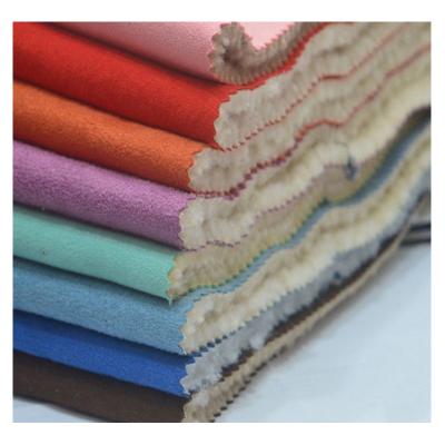 China Waterproof Sherpa Polyester Fleece Fabric Suede Bonded Sherpa Fabric For Garment for sale