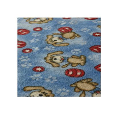 China Waterproof Customized Dog Printed Fleece Fabric On A Roll for sale