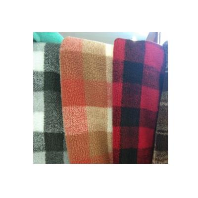 China Waterproof Custom Polyester Knitted Jacquard Sherpa Fleece Fabric for sale