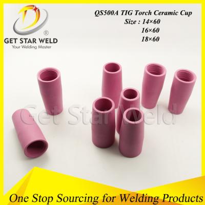 China For QS-500A and above - 16*60 Water Cooled Alumina Ceramic Nozzle Ceramic Torch TIG Cup for QS-500A TIG Welding for sale