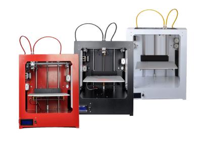 China High Precision Dual Nozzles Metal Frame DIY 3D Printer with Hot Bed for sale