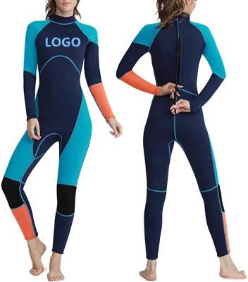 China Womens 3mm Long Sleeves Scuba Diving Anti-UV Neoprene Full Body Suits Back Zipper Swimsuit For Scuba Diving Surf Snorkeling Swimming for sale