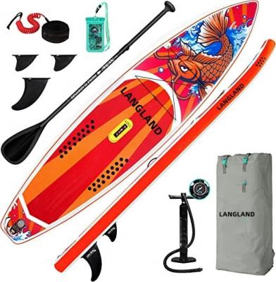 China LANGLAND BSCI Manufacturer CE Accessory Paddle Boardsup Board Unisex Paddle Board For Stand Up Sup Set Isup Inflatable Surfingboard for sale