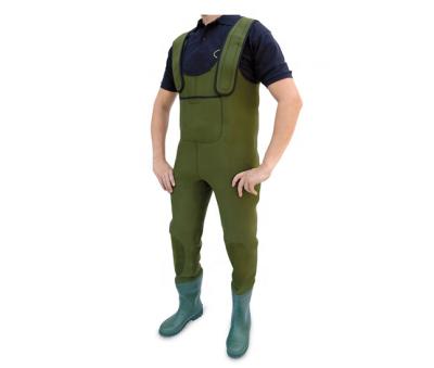 China Langland Waterproof/Insulated Green Color 100% 4mm Neoprene Fly Fishing Waders For Men's Waders Boots PVC Waders Fishing Suit for sale