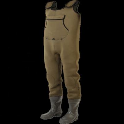 China China Manufacturer OEM 4mm Waterproof / Insulated Neoprene Fishing Waders With Wellies For Men for sale