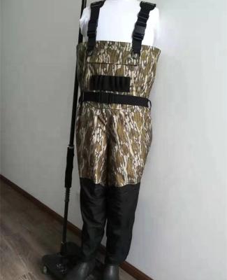 China Langland 2022 New Style Waterproof Camouflage Men Breathable Chest Wader With Rubber Boots For Hunting for sale