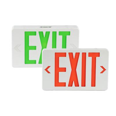 China Professional Rechargeable LED Emergency Light Exit Sign LED USA Hotsale Exit Sign LED Emergency Light For Home Hotel for sale