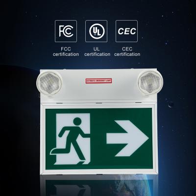 China Rechargeable LED Emergency Light Exit Canada CE 110V-240V ROSH LED Popular Security Emergency Light For Business for sale