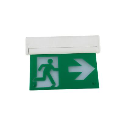 China Eco - Friendly High Quality Rechargeable Ceiling Mounted Green Led Sign Exit And Emergency Light for sale