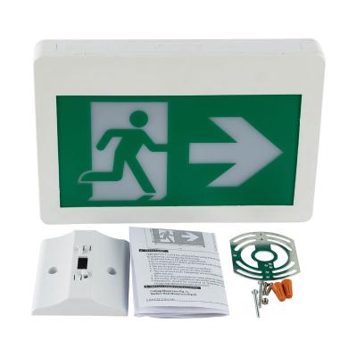 China 110V-240V Eco-friendly CE ROSH Emergency Recessed Explosion Proof Aluminum Ceiling LED Exit Sign For Business for sale