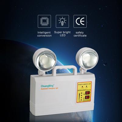 China 110V~240V Eco-friendly Two Head Led Multi Purpose Sensor Auto Hanging Light Led Emergency Light for sale