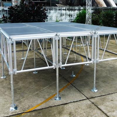 China Assembly 4'x8' Adjustable Event Stage Platform with Black and Customized Design for sale