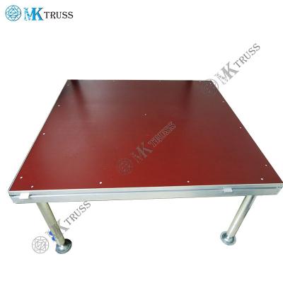 China 18mm Plywood or Tempered Glass Top Aluminum Outdoor Mobile Event Stages for Stage Show for sale