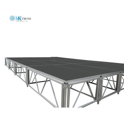 China Silver Aluminum Stage for Foldable Concert Equipment and Portable Seating at Wedding for sale