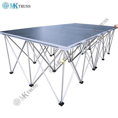 China Outdoor-Konzertbühnenträger-Projekt Schwarze Aluminium-Faltbühnenplattform mit Truss zu verkaufen