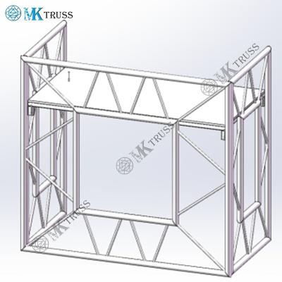 China Outdoor Design Aluminum Mobile DJ Table with 1250mm Length and Silver Truss Surface for sale