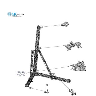 China 9M Speaker Tower System with Aluminum Stage Truss and 6082-T6 Light Truss for sale