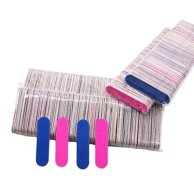 China 180/180 Emery Nail File Small Emery Board Baby Nail File (Blue and Pink) 180 180 Disposable Mini Nail File for sale