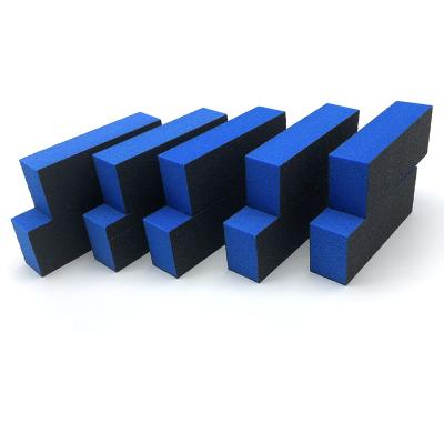 China Sponge Blue 3 Sided Nail Buffer Block High Quality Nail Block 3 Way Buffer Polishing Block for sale