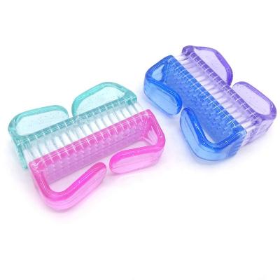 China Nail Tool Nail Cleaning Brush Grip Handle Nail Cleaning Brush for Toes and Nails Pedicure Cleaner Brushes for sale