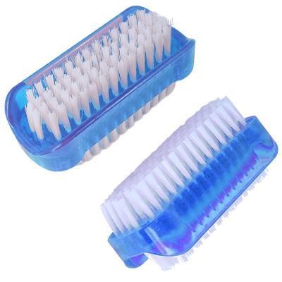 China NAIL Hand Double Sided Nail Scrub Cleaning Brushes for Toes and Nails Remover for sale