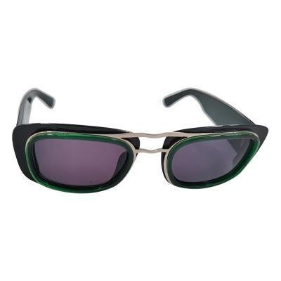 China All Round Fashion Bulk Green Round Sun Glasses Women Men Acetate Sun Visor Frame Sun Glasses With Logo for sale