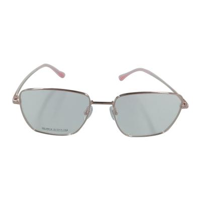 China People All Light Gold Metal Glasses Frame Men Women Fashion Computer Optical Glasses for sale