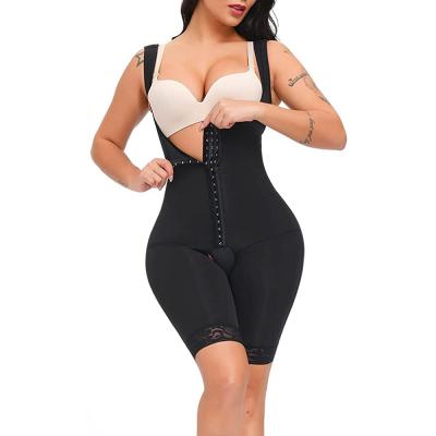 China Shapers Breathable Butt Thigh Belly Strap Dropshipping Lifting Women Double To Buckle Slimming Control Shaping Jumpsuit for sale