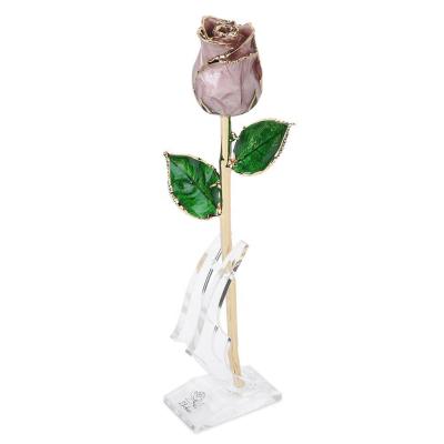 China Real Factory Direct 24k Gold Rose Rose Natural Long Stem Rose Gifts For Holidays for sale