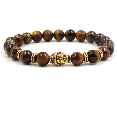 China 2021 CLASSIC Fashion Gold Buddhist Bracelet Of Colorful Natural Buddha Beads For Men Yoga Bracelets for sale