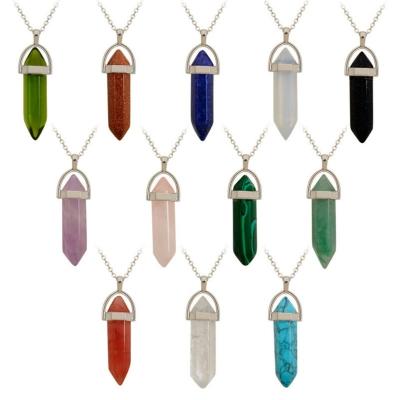 China Fashionable Natural Healing Turquoise Healing Turquoise Point Quartz Stone Crystal Ball Shape Jewelry Factory Wholesale Pendant Necklace For Women for sale