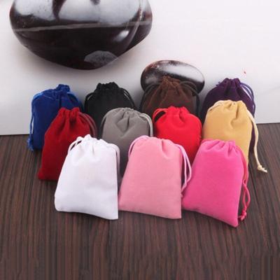 China Wholesale Recyclable/Washable/Portable Supplier Custom Drawstring Velvet Flannel Jewelry Drawstring Pouch Gift Bag with Custom Logo for sale