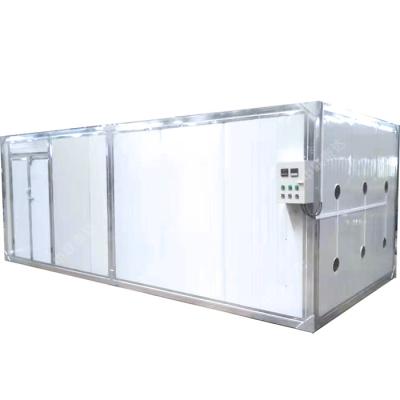 China Low Emission Heat Pump Stainless Steel TDHF Tray Drying Room Installed With 40 Tray For Drying Sea Vegetable Sausage Mushroom Ginger for sale