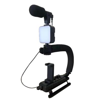 China Wholesale price C/U Shape Flash Bracket Holder Video Handle Handheld Stabilizer for Camera DSLR LED VIDEO LIGHT Te koop