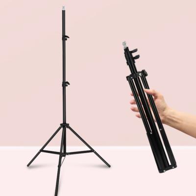 China Adjustable 1.6M Light Stand Metal Floor Mobile phone Tripod Stand For Ring light Camera Video Shooting en venta