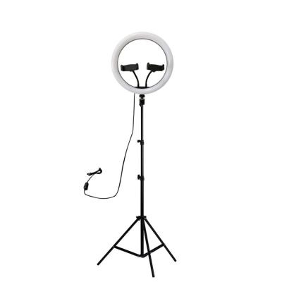 China 12inch  160pcs  led  beads 3  colour light modes Portable Flash Camera  LED selfie  Ring Light  with 2meters stand and mirror for sale