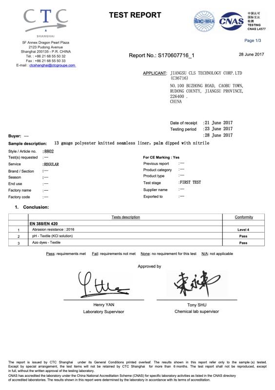 CQC - Jiangsu Hande International Trading Co., Ltd.